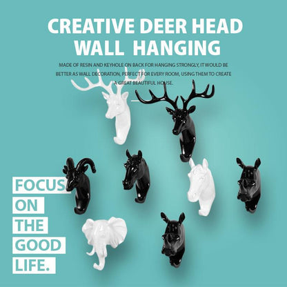 Deer Head Wall Hanging Hook