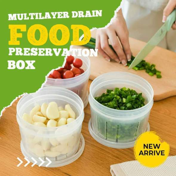 Multilayer Drain Food Preservation Box