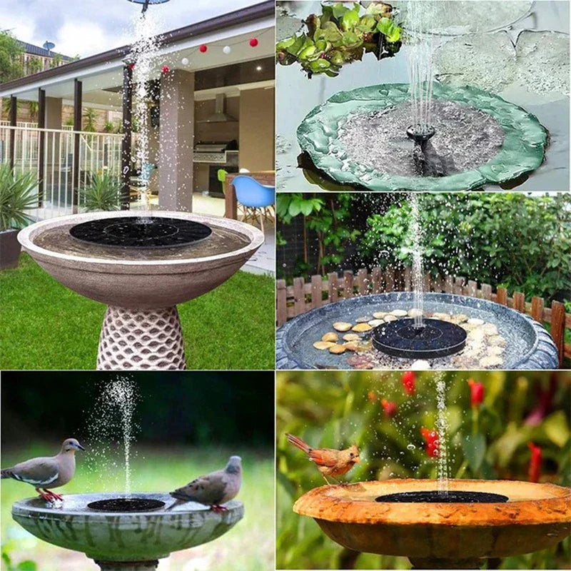Solar-Powered Bird Fountain